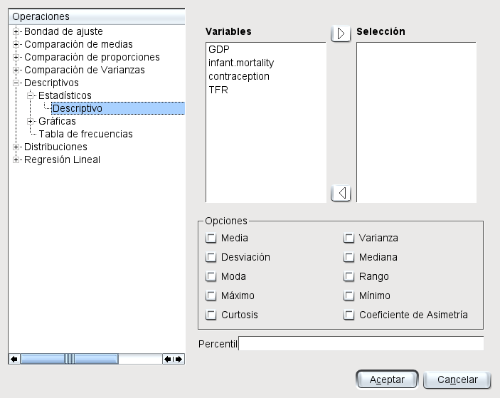 Dialogo de operaciones